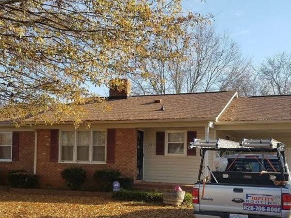 Residential home with New Roof Replacement in Charlotte NC